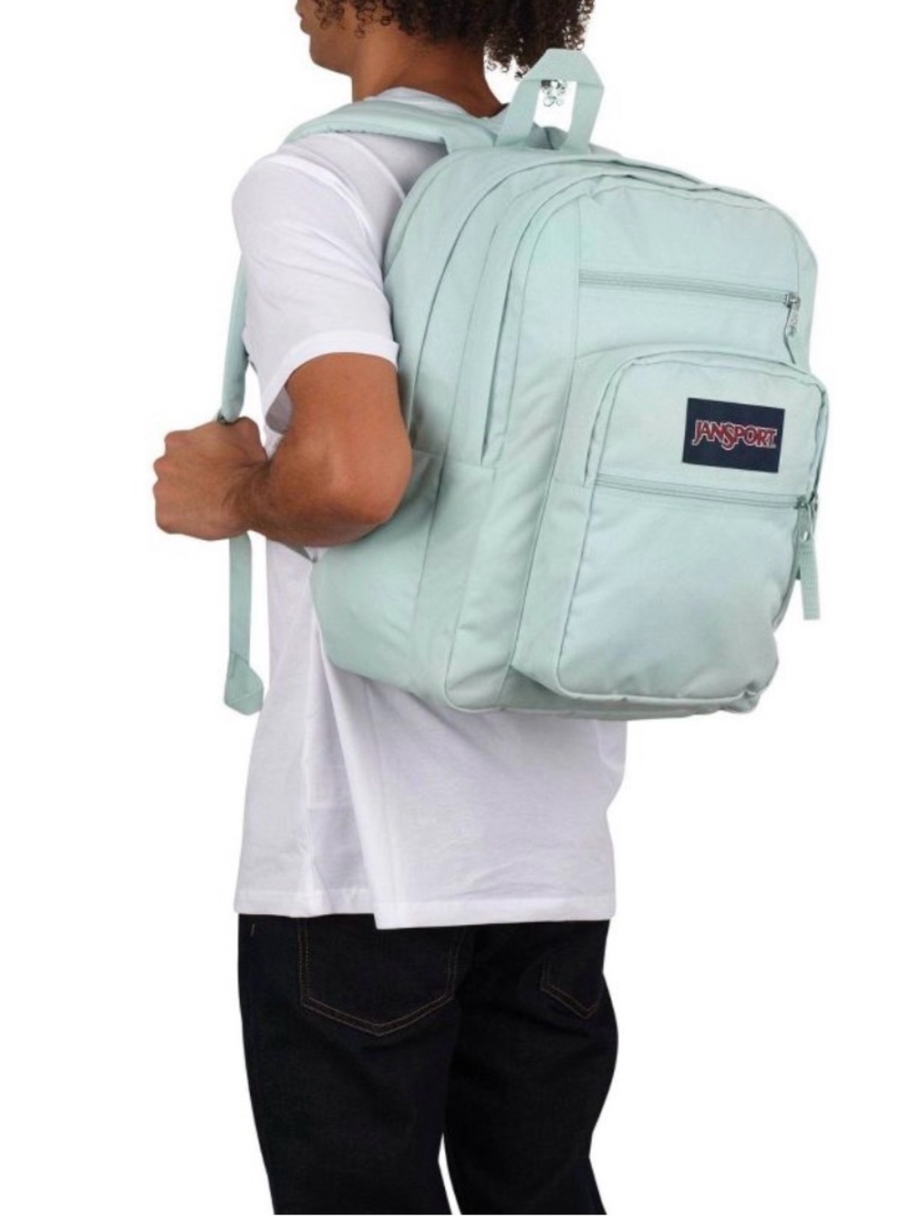 JanSport Big Student Backpack with 15" Laptop Pocket, Fresh Mint - Picture 5 of 7